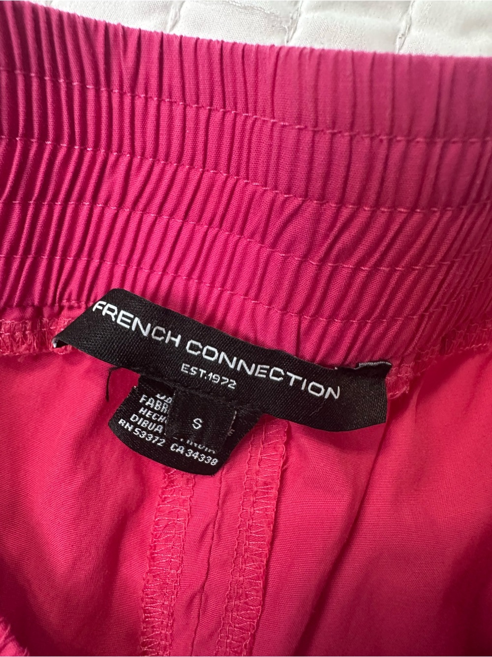 French Connection Set of Two Bright Pink Poplin Popover Fairycore Top M Short S - Picture 16 of 16